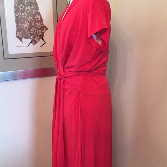 Michael Kors womens red semi formal maxi wrap dress. Size 2x - Picture 12 of 14